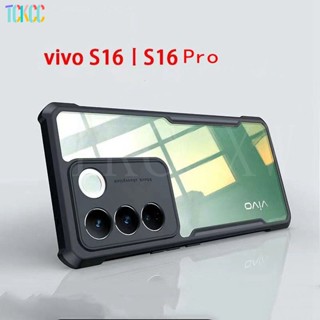 เคสโทรศัพท์อะคริลิค PC TPU นิ่ม แบบใส กันกระแทก สําหรับ Vivo S16 Pro S16E V27 Pro V27E