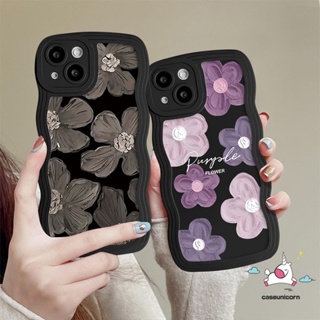 เคสโทรศัพท์มือถือ ขอบหยัก ลายดอกไม้ สีน้ํามัน สําหรับ Redmi 12C 10 9 10C A1 10A A1+ 9T 9A 9C POCO X3 NFC Pro M3 Redmi Note 10s 11 9s 8 9 11s 11 10 Pro Max Mi 11T Pro เคส Tpu นิ่ม