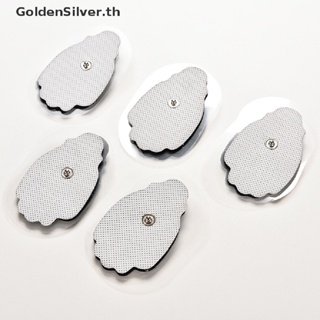 Goldensilver แผ่นอิเล็กโทรด 7x5 ซม. แบบเปลี่ยน สําหรับเครื่องนวดร่างกาย 10 ชิ้น