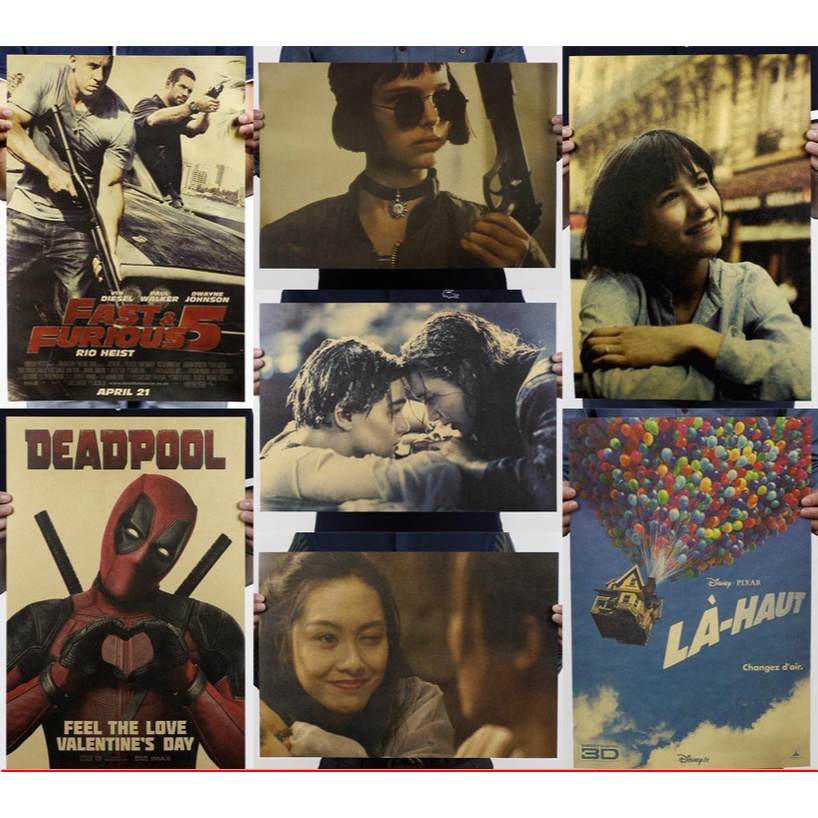 ชุดโปสเตอร์ วอลเปเปอร์กระดาษคราฟท์ ลายแฮร์รี่พอตเตอร์ สําหรับตกแต่งผนัง 15 ชิ้น