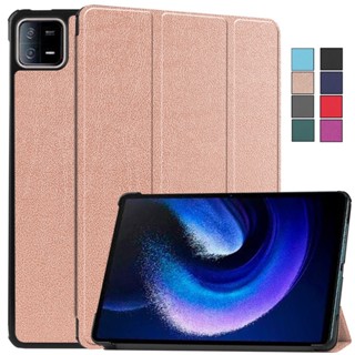 เคสแท็บเล็ตหนัง ฝาพับแม่เหล็ก พร้อมช่องใส่บัตร สําหรับ Xiaomi Pad 6 Pro Xiaomi Pad 6 Mi Pad 6 Pro 2023 Smart Cover 11 นิ้ว