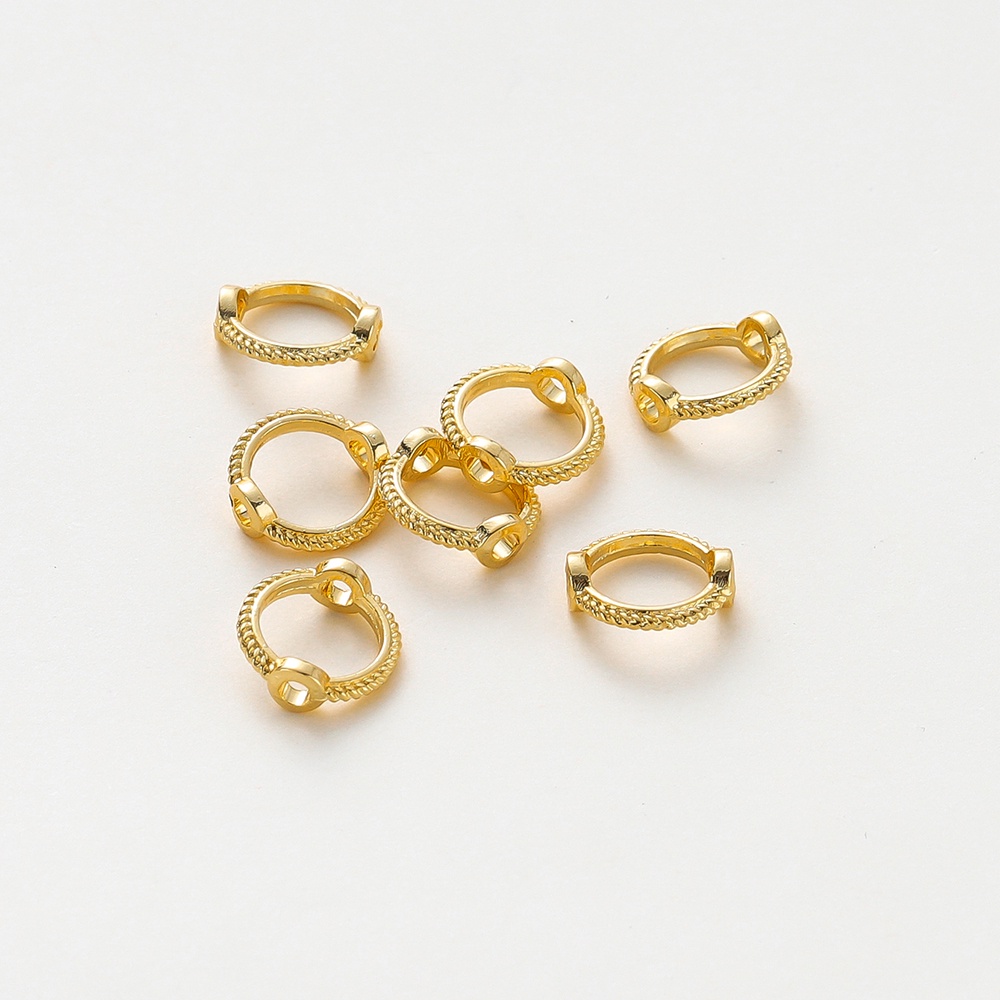 St. kunkka ลูกปัดลูกไม้ ชุบทองแท้ 18K 9-13 มม. ไม่ซีดจาง สําหรับทําเครื่องประดับ สร้อยข้อมือ 20 ชิ้น