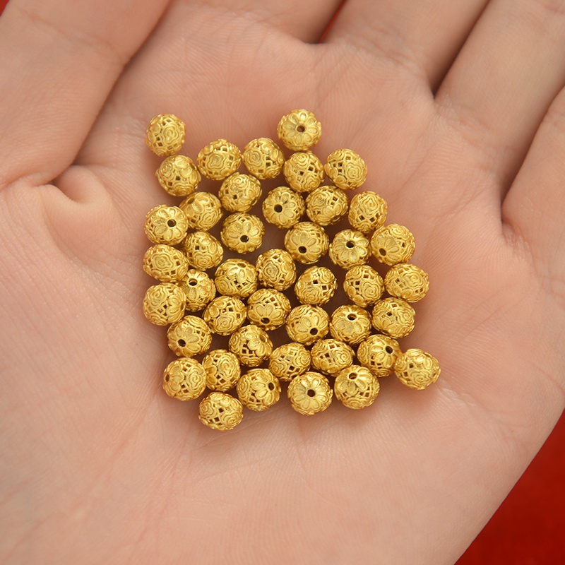 Spacer ลูกปัดทรายทองวิธีโบราณสร้อยข้อมือทอง diy