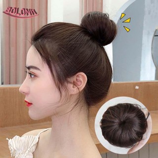 Bo ผมสังเคราะห์มวยผู้หญิงผมปลอมหยิก Chignon ชิ้นห่อ