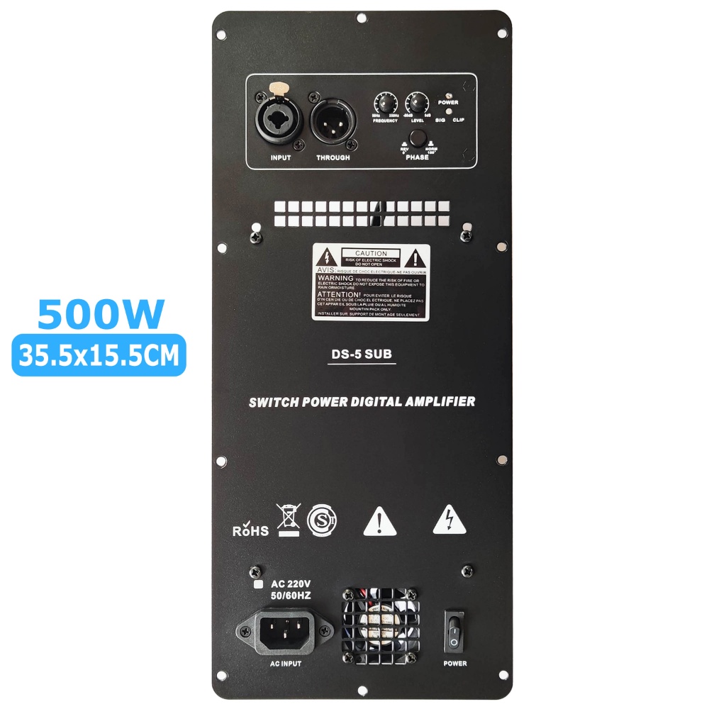 บอร์ดโมดูลขยายเสียงซับวูฟเฟอร์ดิจิทัล 220V Class D 500W Hifi 700W