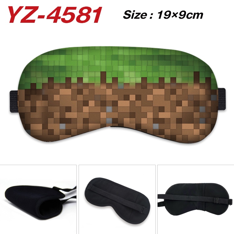 Minecraft หน้ากากปิดตา ลายการ์ตูนเกมกระบะทรายน่ารัก สามมิติ ระบายอากาศ สําหรับผู้ชายและผู้หญิง