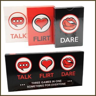 การ์ดเกม Talk Or Flirt Or Dare Cards Romantic Sexy Date Night Card Game สําหรับคู่รัก ผู้ใหญ่