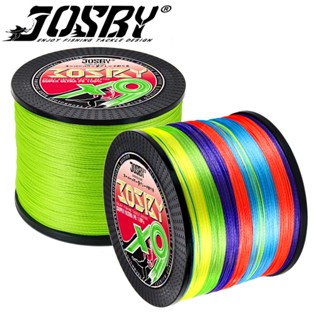 Josby สายเอ็นตกปลา แบบถัก PE 100 300 500 1000 ม. 9 เส้น 22LB-100LB อุปกรณ์เสริม สําหรับตกปลาน้ําจืด