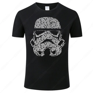 JKRเสื้อยืดผ้าฝ้ายพิมพ์ลาย เสื้อยืด พิมพ์ลาย Star Wars Stormtrooper สีดํา แฟชั่นฤดูร้อน สําหรับผู้ชาย