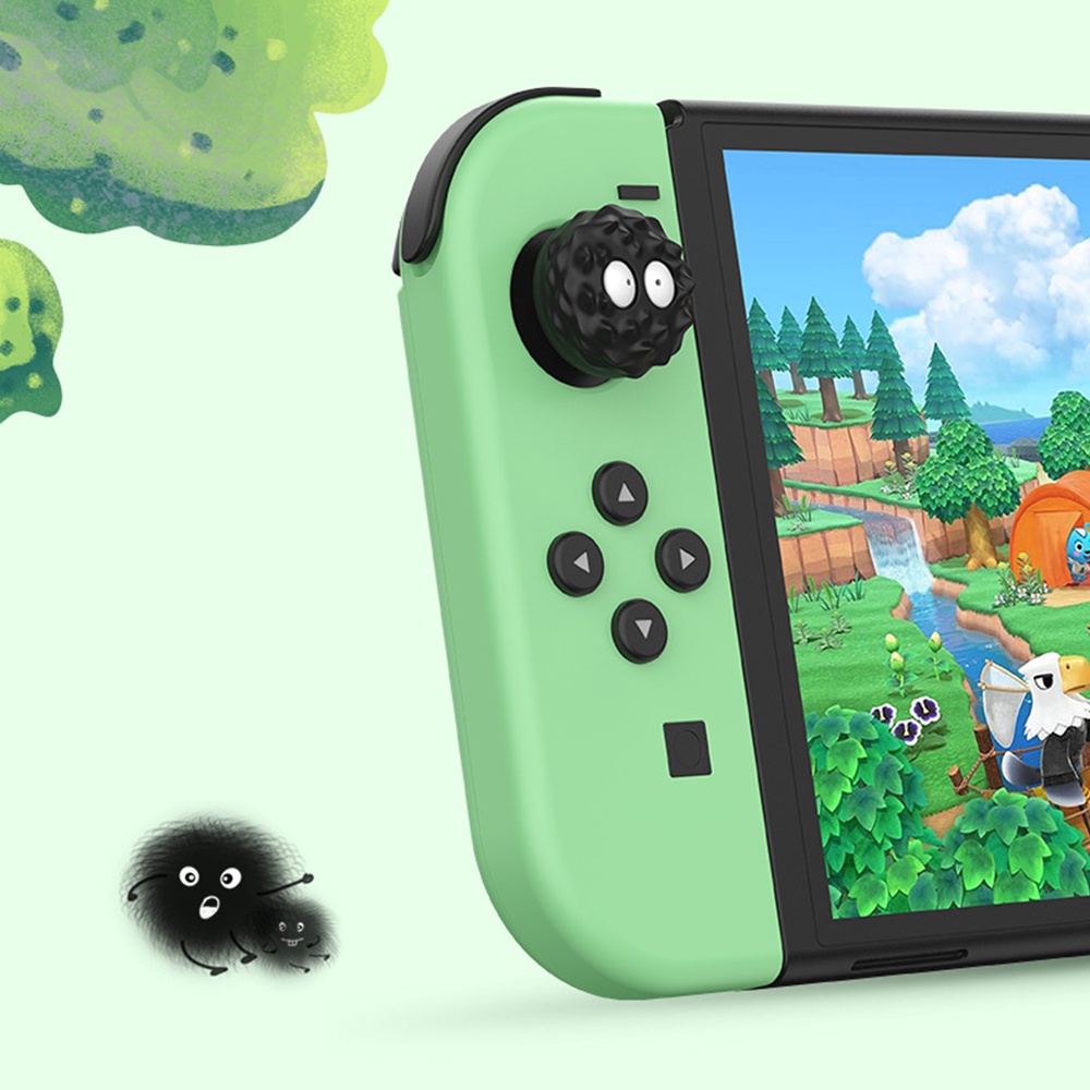 ฝาครอบปุ่มกดจอยสติ๊ก ซิลิโคนนิ่ม ลายน่ารัก 3D สําหรับ Nintendo Switch Joycon OLED Lite