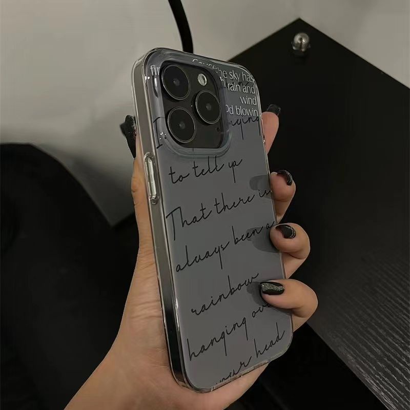 Handwriting English Phone Case for iphone 13 Apple 14promax Phone Case for Iphone11 7/8 12 Silicone X XR