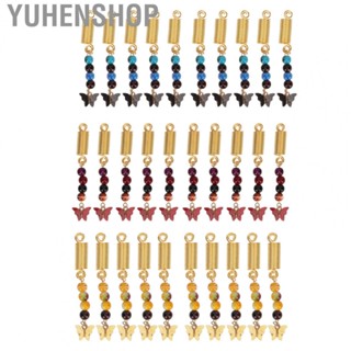 Yuhenshop Hair Pendants  DIY Butterfly Colorful Braid Hair Pendants 10pcs  for Dating