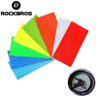 Rockbros สติกเกอร์สะท้อนแสง สีเหลือง สําหรับติดขอบล้อรถจักรยาน Diy