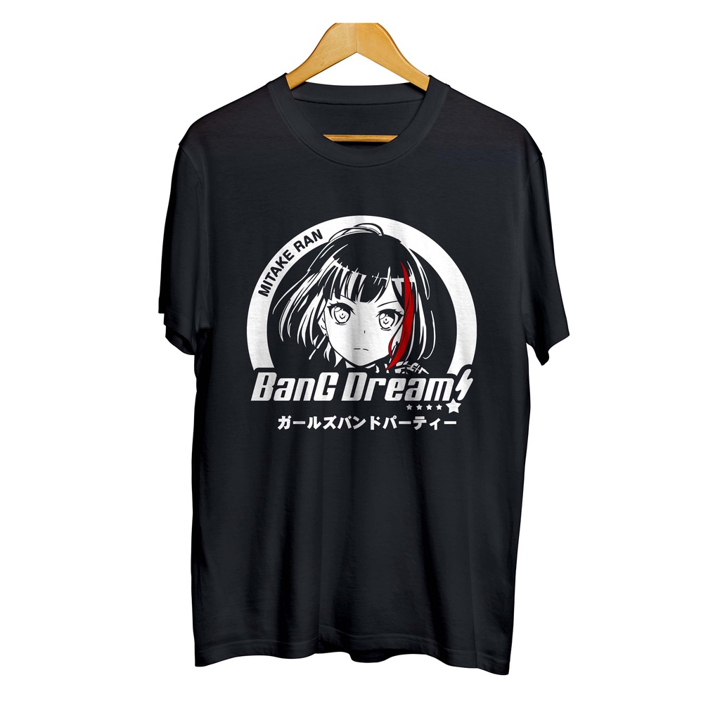 NEW QSเสื้อยืดผ้าฝ้าย 100% พิมพ์ลายเกม RAN MITAKE after glow BANG DREAM สไตล์ญี่ปุ่น ยุค 30