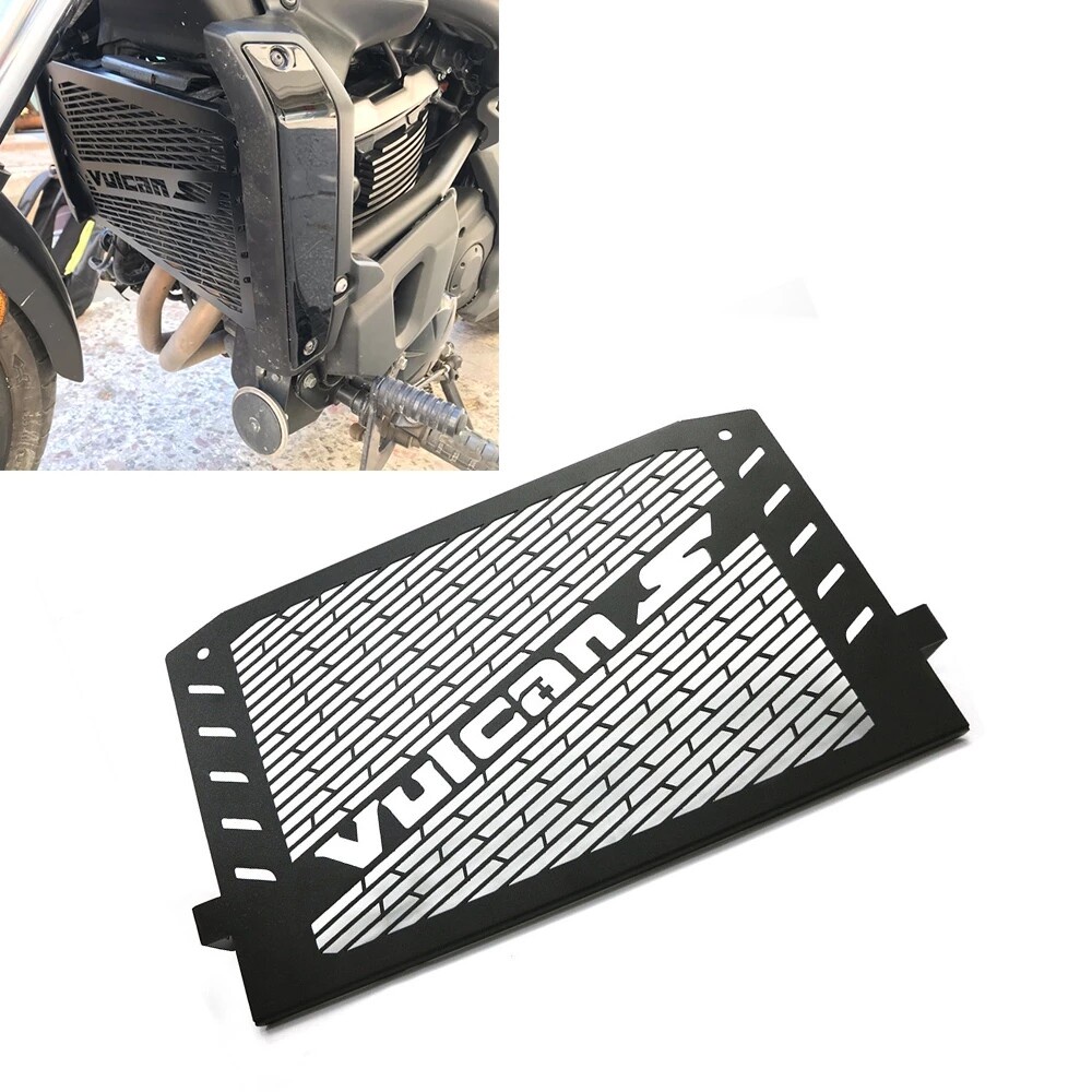 สีดํารถจักรยานยนต์ที่พักหม้อน้ํายามป้องกันตะแกรงย่างสําหรับ Kawasaki VULCAN S 15-19 VULCAN 650