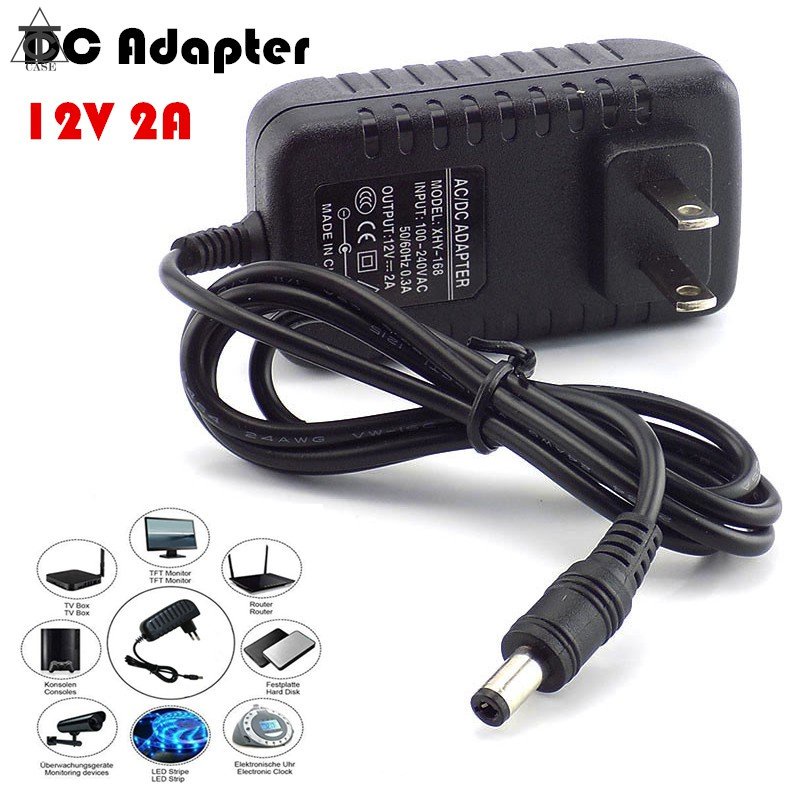 DC อะแดปเตอร์ Adapter 12V 2A CCTV Adapter DC 12V/5V 2A 2000 mAh สำหรับกล้องวงจรปิด (หัว 5.5 x 2.5MM)
