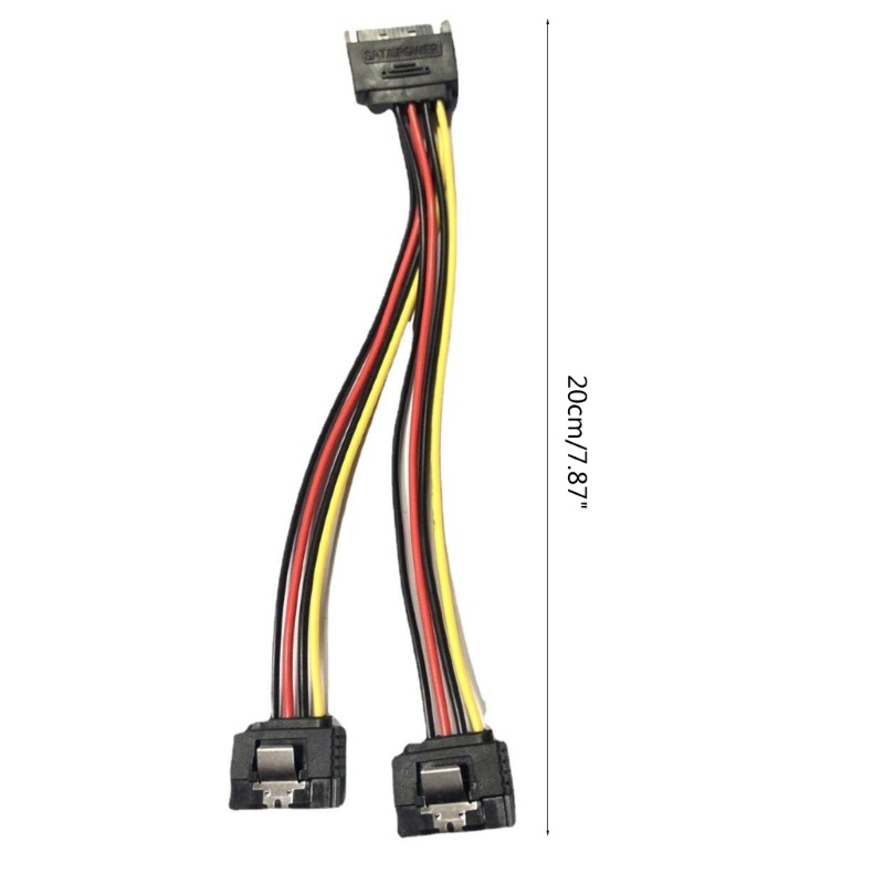 Bt 15-Pin สายไฟอะแดปเตอร์ 15 Pin ตัวผู้ เป็น 2 x ตัวเมีย สายเคเบิลต่อขยาย