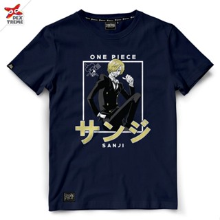 #ถูกสุด Dextreme เสื้อยืดวันพีซ (DOP-1546) One Piece ลาย ซันจิ Sanji มี สีกรม และ สีขาว