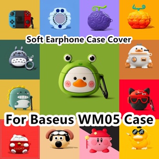 【ของแท้】เคสหูฟัง แบบนิ่ม ลายฉลาม และหอยทาก สําหรับ Baseus WM05 WM05