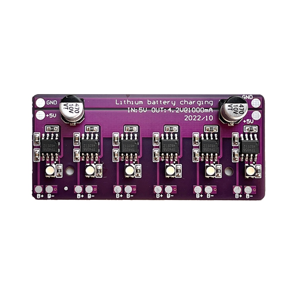 Pcbfun บอร์ดวงจรชาร์จแบตเตอรี่ Li-ion Dc 5v 1a รองรับอินพุตแบตเตอรี่ 6 กลุ่ม