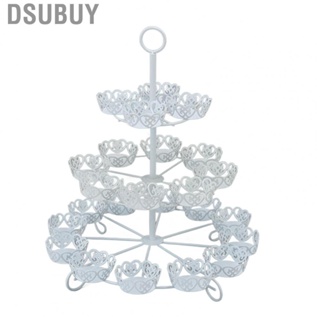 Dsubuy Pastry Serving Display Stand 22 Cupcakes Decorative 3 Tier Firm Non Bending Dessert Serving Stand Iron for Anniversaries for