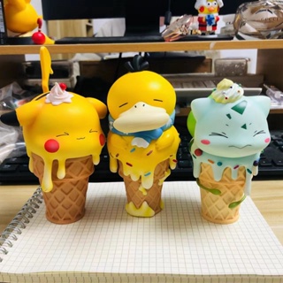 ใหม่ โมเดลฟิกเกอร์ Pokemon Pikachu Slowpoke Gengar Ice Cream Series ของเล่น ของสะสม ของสะสม เครื่องประดับ