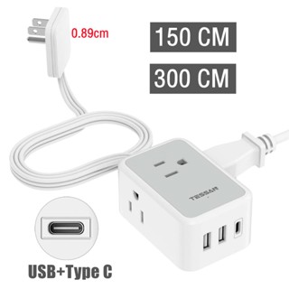 Tessan ซ็อกเก็ตปลั๊กไฟ USB Type C บางพิเศษ ปลอดภัย ทนทาน คุณภาพสูง