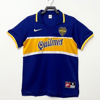 เสื้อกีฬาแขนสั้น ลายทีมชาติฟุตบอล Boca Home Retro Jersey 1996-97 แห้งเร็ว ไซซ์ S-XXL สําหรับผู้ชาย