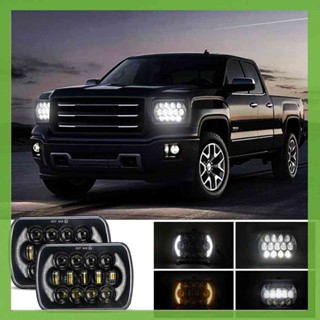 ไฟหน้า LED DRL Hi/Lo Beam 300W 5x7 7x6 นิ้ว สําหรับ Jeep Chevy