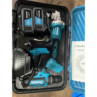 Super Tools หินเจียไร้สาย+สว่านไร้สายMakita(งานเทียบในชุดแพ็คคู่ครบเครื่องในชุดเดียว💥💥 229V คุ้มสุดคุ้ม