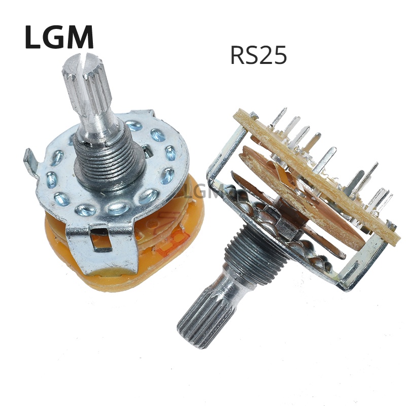 2 ชิ้น RS25 Band Switch Mount สวิตช์โรตารี 2P4T 2P5T 2P6T 3P3T 3P4T เลือก Band 2 เสา 5 ตําแหน่งสวิตช