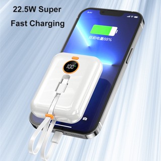 พาวเวอร์แบงค์ ขนาดเล็ก 20000mAh 22.5W ชาร์จเร็ว สําหรับ iPhone 12 13 Huawei Samsung Xiaomi Poverbank