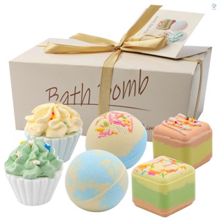 Flyhigh Bath Bombs ชุดของขวัญ ลูกบอลเกลืออาบน้ํา ออร์แกนิก ธรรมชาติ 6 ชิ้น