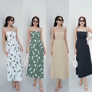 Bafowly dress🤍🤍เดรสลายสวย ดอกสวยมาก ไม่ช้ำใคร intuon