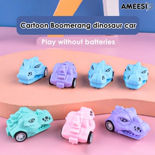 Ameesi รถของเล่น การ์ตูนไดโนเสาร์ 2 ล้อ ขนาดเล็ก 3 ชิ้น สําหรับเด็ก