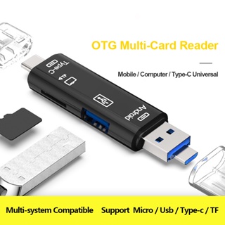 All In 1 เครื่องอ่านการ์ด TF SD USB 2.0 Type C Micro USB สําหรับ Samsung Huawei OTG Android Phone Mac PC Laptop Computer