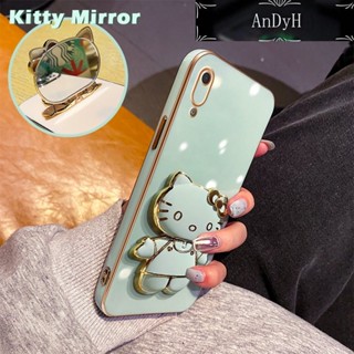 Andyh เคสโทรศัพท์มือถือ แบบกระจก พับได้ ลายการ์ตูน Hello Kitty สําหรับ Huawei Y6 Pro 2019