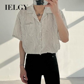 IELGY เสื้อเชิ้ต คอปก ทรงหลวม ไฮเอนด์ อินเทรนด์ สําหรับผู้ชาย