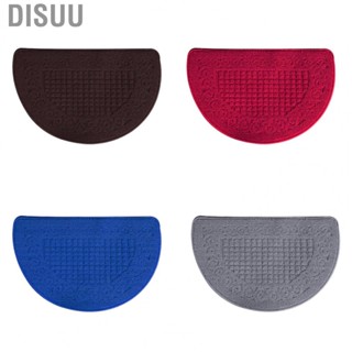 Disuu Half Circle Doormat Semicircle Floor Mat Dust Trap Polyester Fiber Strong Absorption  Slip for Outdoor Indoor