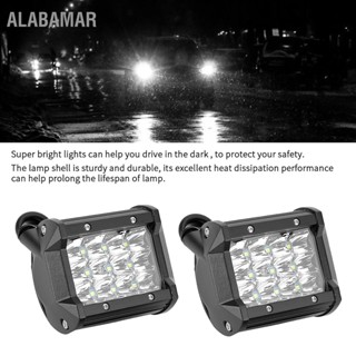 ALABAMAR 1 คู่ 4 นิ้ว แถว 36W LED แถบแสงทำงานสากลโคมไฟขับรถยนต์การปรับเปลี่ยนรถบรรทุก