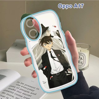 เคส OPPO A17 A57 A77 2022 A77S A36 A76 A58 A78 A96 5G 4G เคสโทรศัพท์มือถือแบบนิ่ม กันกระแทก กันรอยกล้อง ลายโคนัน แฟชั่น