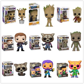 โมเดลฟิกเกอร์ Funko Pop Marvel Guardians of The Galaxy Vol.3 Rocket Groot Star-lord ของเล่นสําหรับเด็ก