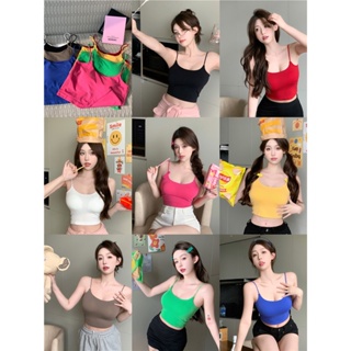 Liasynn Limited Time Seckill~ พร้อมส่ง~ เสื้อกล้าม พร้อมแผ่นรองหน้าอก หลากสี เข้ากับทุกการแต่งกาย แฟชั่นฤดูร้อน สําหรับผู้หญิง