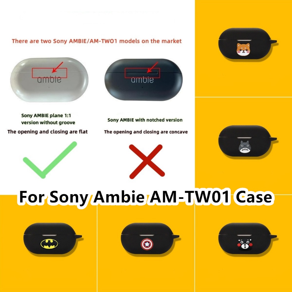 สําหรับ Sony Ambie AM-TW01 กรณี Niche รูปแบบการ์ตูนสําหรับ Sony Ambie AM-TW01 ปลอกหูฟังแบบนุ่มฝาครอบ