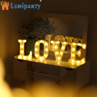 Lumiparty โคมไฟ Led รูปตัวอักษร 3d ขนาด 22 ซม. สําหรับแขวนตกแต่งผนังบ้าน งานแต่งงาน ปาร์ตี้ ในร่ม กลางแจ้ง