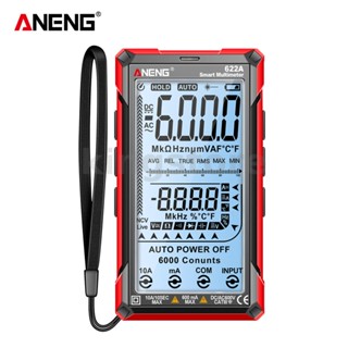 Aneng มัลติมิเตอร์ดิจิทัล 622A 10A RMS DC/AC 6000 มัลติเทสเตอร์ เลเซอร์ ความจุโคมไฟ