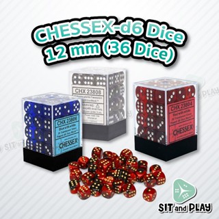 Chessex - d6 Dice ลูกเต๋า 6 หน้า ขนาด 12 mm (36 ลูก) ของแท้ 100%