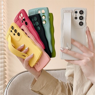 เคสโทรศัพท์มือถือ ซิลิโคน พร้อมสายคล้องข้อมือ สีแคนดี้ สําหรับ Samsung S20 S21 Plus S20 S21 Ultra S20FE