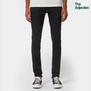 Nudie Jeans/ Tight Terry-Ever Black/กางเกงยีนส์เดฟผ้าฟอกสีดำสนิท ใส่สบาย เอวต่ำ ยีนส์ทรงสวย กางเกงยีนส์ผู้ชาย