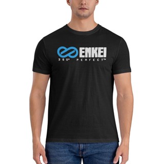 เสื้อยืด ผ้าฝ้าย พิมพ์ลายกราฟฟิคล้อรถแข่ง Enkei Rpf1